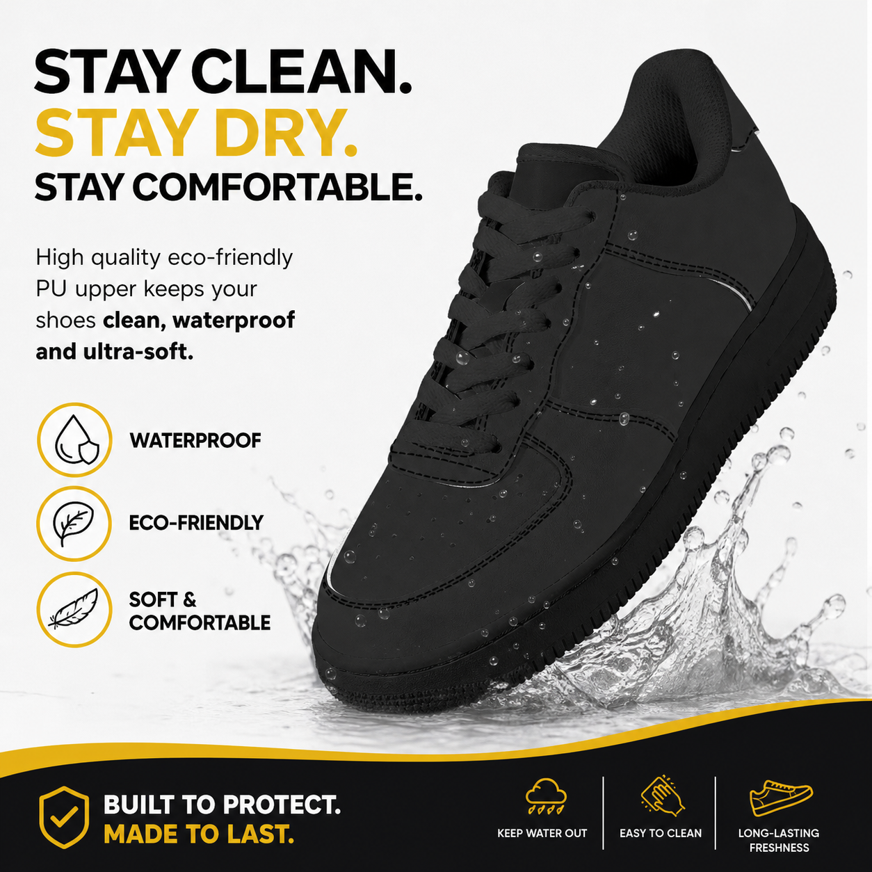All-Day Comfort Sneakers with Plantar Fasciitis Relief