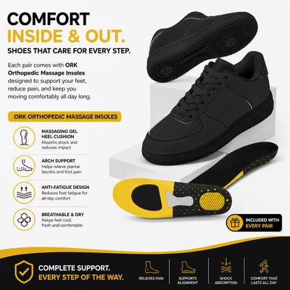 All-Day Comfort Sneakers with Plantar Fasciitis Relief