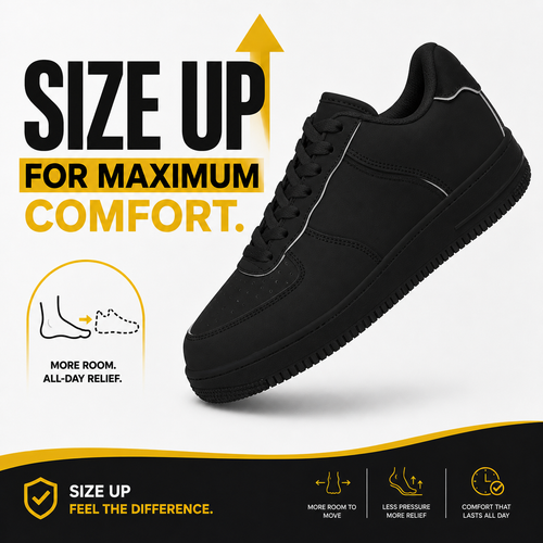 All-Day Comfort Sneakers with Plantar Fasciitis Relief